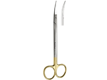 Surgical Scissors Kelly with Thungsten Carbide, 160 mm, curved (DentaDepot)
