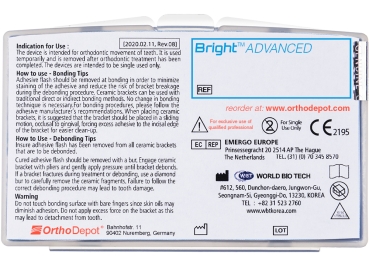 Bright™ ADVANCED, Set (Upper / Lower  3 - 3), Roth .018"