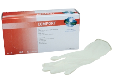 Comfort latex handschoenen pdfr S 100st