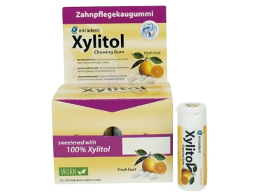 miradent Xylitol kauwgom vers fruit 12x30st