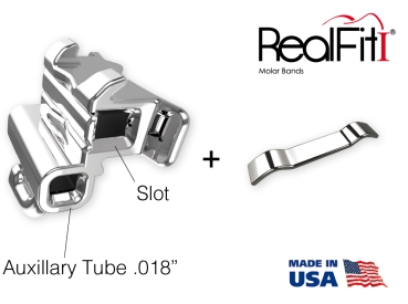 RealFit™ I - Intro Kit - Mandibular - Double combination (tooth 46, 36) Roth .018"