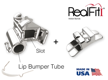 RealFit™ I - Mandibular - Double combination incl. Lip bumper tube + lin. Sheath (tooth 36) Roth .022"