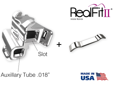 RealFit™ II snap - Maxillary - Double combination (tooth 17, 16) Roth .018"