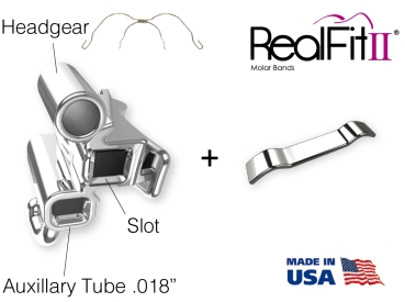 RealFit™ II snap - Maxillary - Triple combination (tooth 17, 16) MBT* .018"
