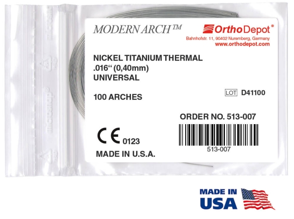 Nickel Titanium thermal/heat-activated, Universal (Damon*), ROUND