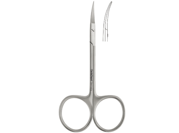 Surgical scissors micro, 90 mm, curved (DentaDepot)