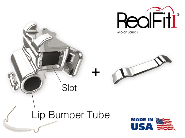 RealFit™ I - Mandibular - Double combination incl. Lip bumper tube (tooth 36) Roth .022"