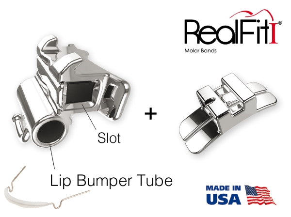 RealFit™ I - Intro Kit - Mandibular - Double combination incl. Lip bumper tube + lin. Sheath (tooth 46, 36) MBT* .022"