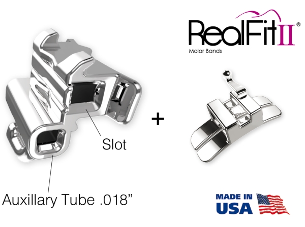 RealFit™ II snap - Intro Kit - Mandibular - Double combination + lin. Sheath (tooth 46, 36) MBT* .018"