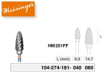 Carbide Bur "HM 251FF" (Meisinger)