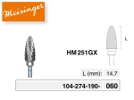 Carbide Bur "HM 251GX" (Meisinger)